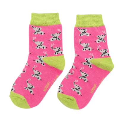 Girls Elephants Socks Pink-0
