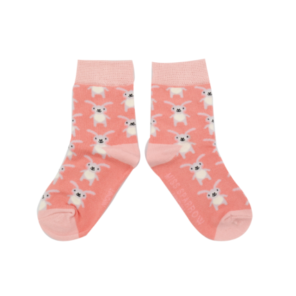 Girls Rabbits Socks Coral-0