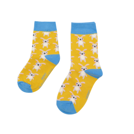 Girls Rabbits Socks Yellow-6216