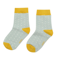 Girls Spotty Socks Duck Egg-0