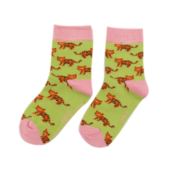 Girls Tigers Socks Lime-0