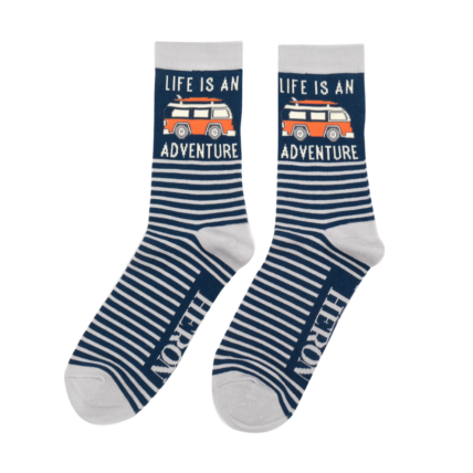 Men's Adventure Van Socks Teal-0