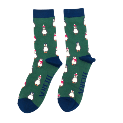 Men's Baby Penguins Socks Green-6456