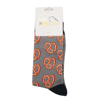 Men's Pretzels Socks Grey-6478