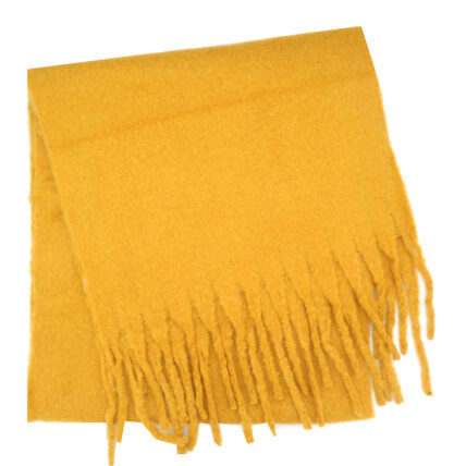 Thick Plain Scarf Yellow-6492