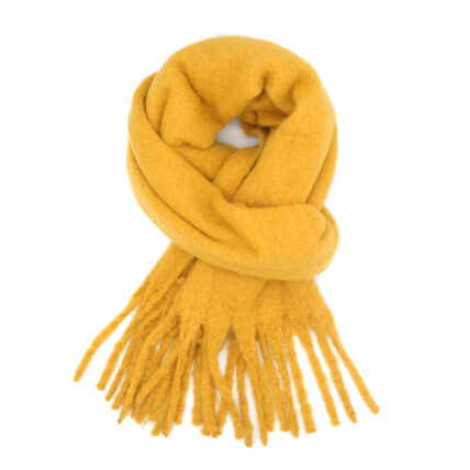 Thick Plain Scarf Yellow-0