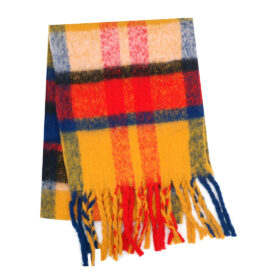 Bright Tartan Scarf Yellow-0