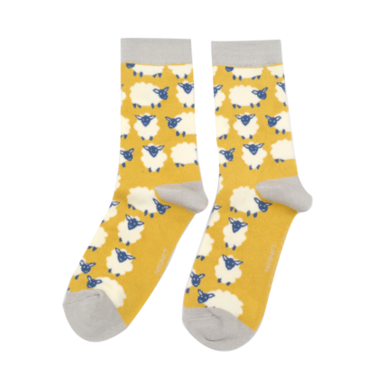 Happy Sheep Socks Yellow-0