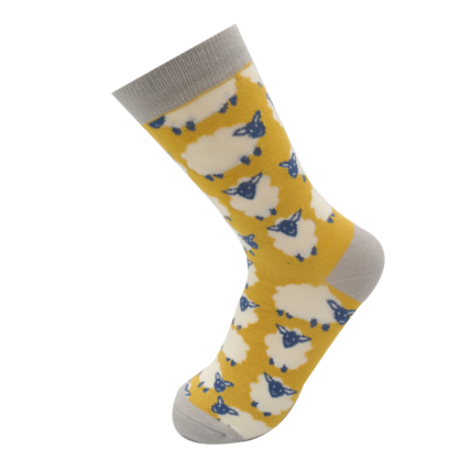 Happy Sheep Socks Yellow-6387