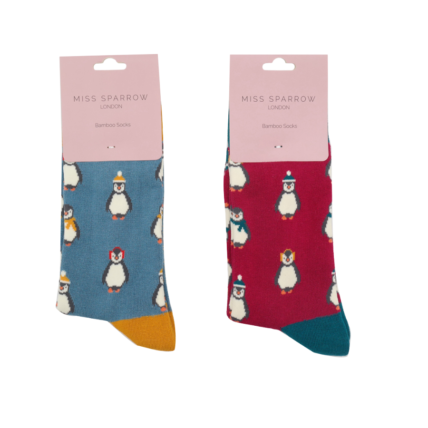 Baby Penguins Socks Denim-6391