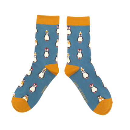 Baby Penguins Socks Denim-0