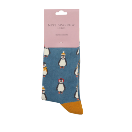 Baby Penguins Socks Denim-6390