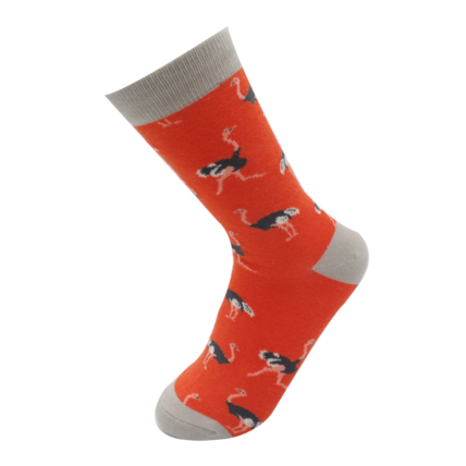 Ostrich Socks Burnt Orange-6402