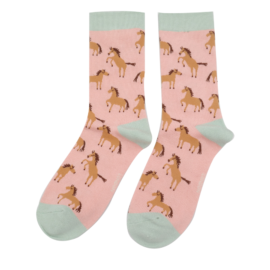 Wild Horses Socks Dusky Pink-0