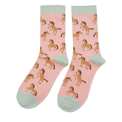 Wild Horses Socks Dusky Pink-0