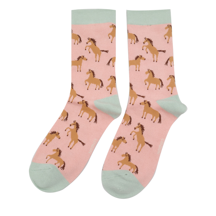 Wild Horses Socks Dusky Pink