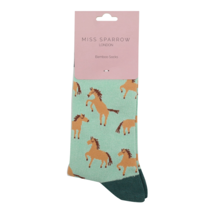 Wild Horses Socks Mint-6426