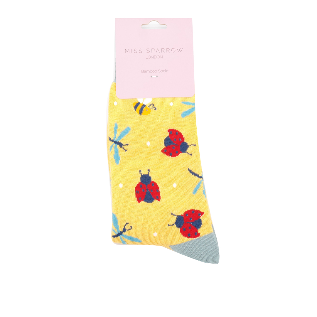 Love Bugs Socks Yellow - Miss Sparrow