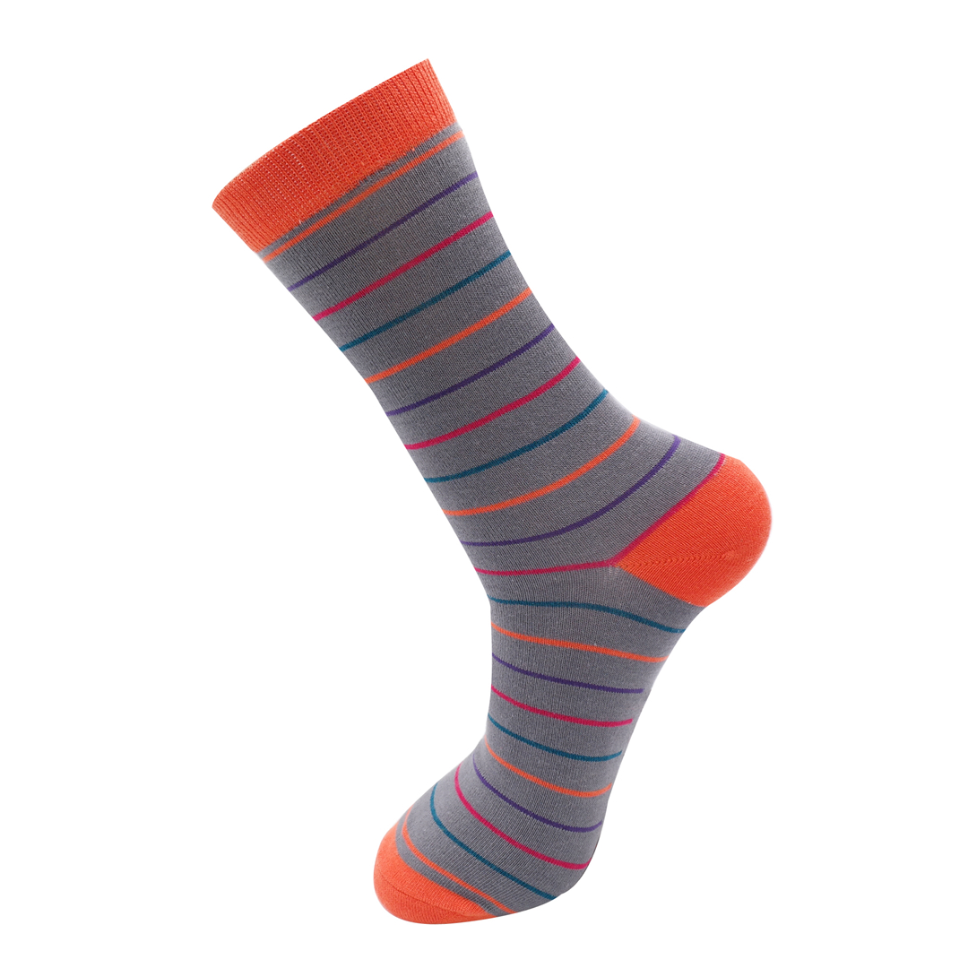 Men's Thin Stripes Socks Grey - Miss Sparrow