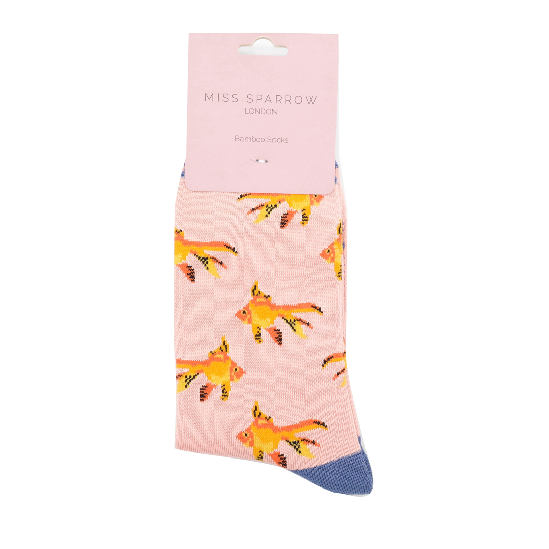 Goldfish Socks Dusky Pink - Miss Sparrow