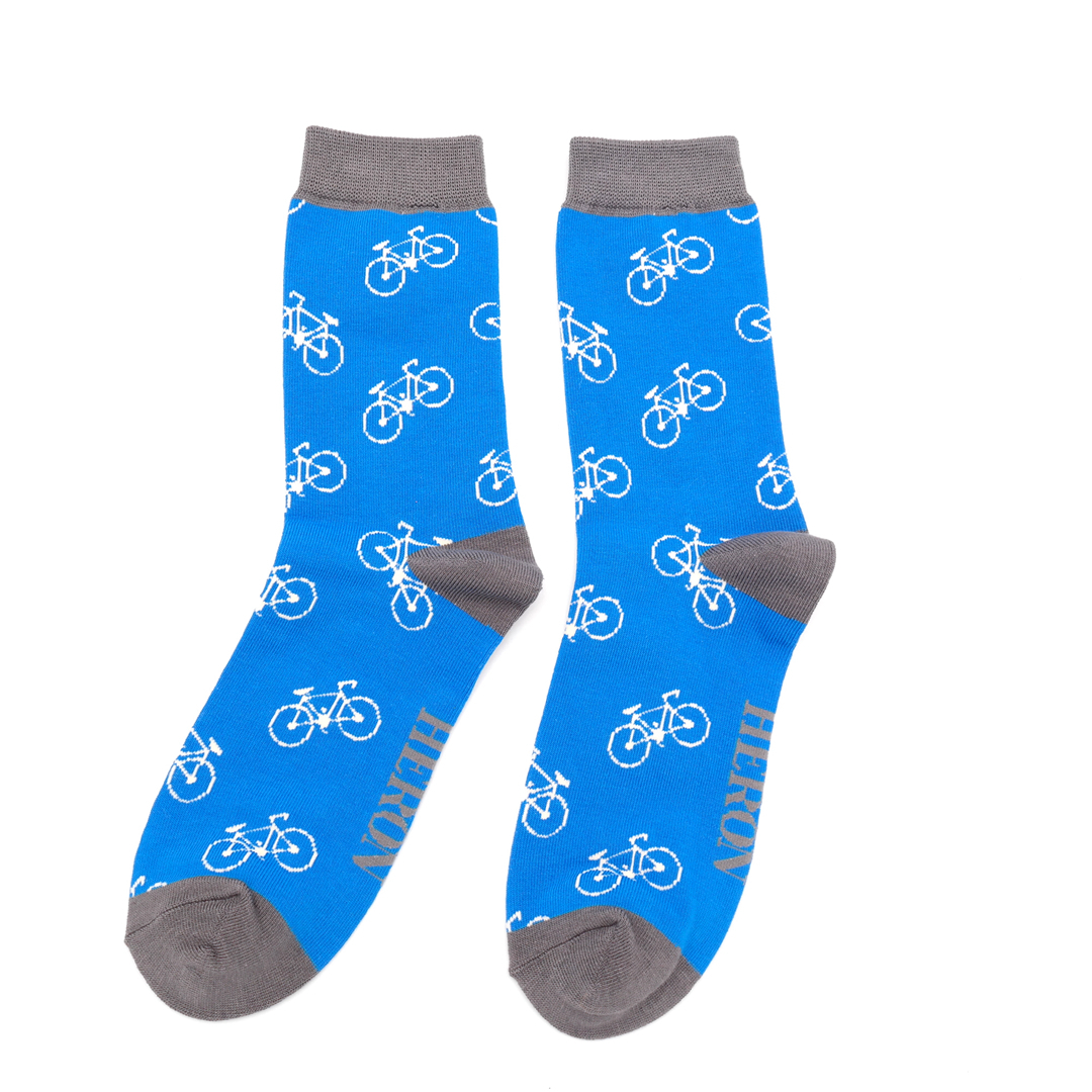 Men's Bikes Socks Blue - Miss Sparrow