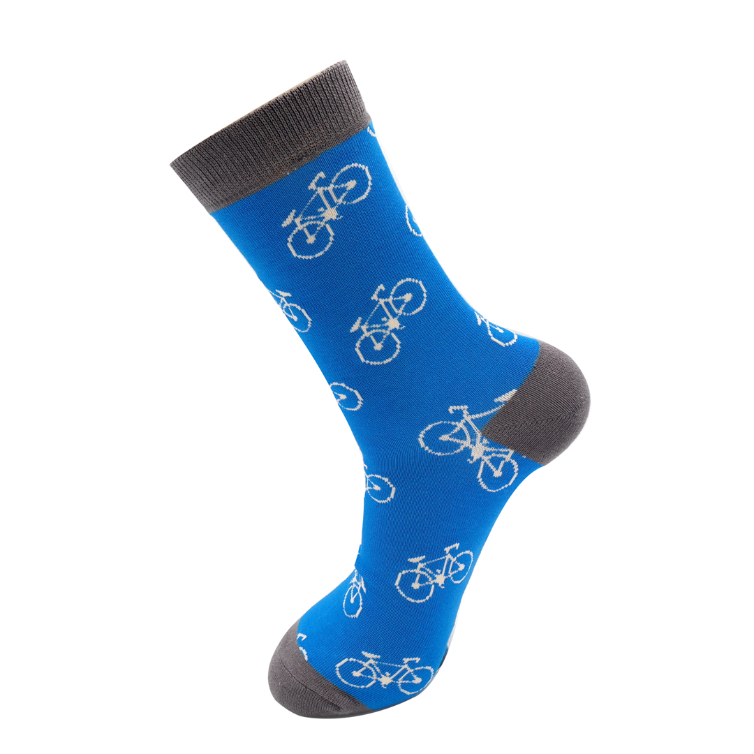 Men's Bikes Socks Blue - Miss Sparrow