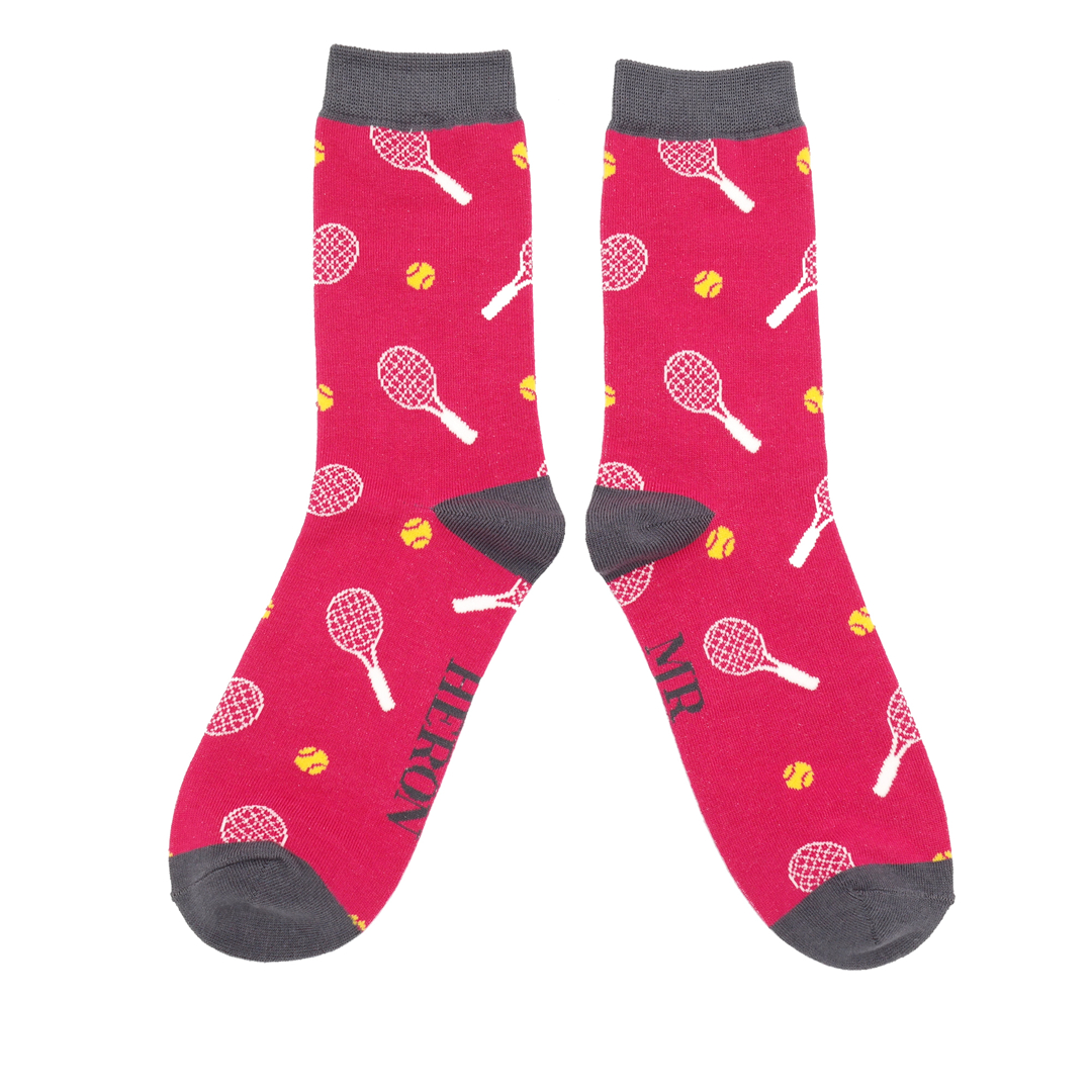 Men's Tennis Socks Red - Miss Sparrow