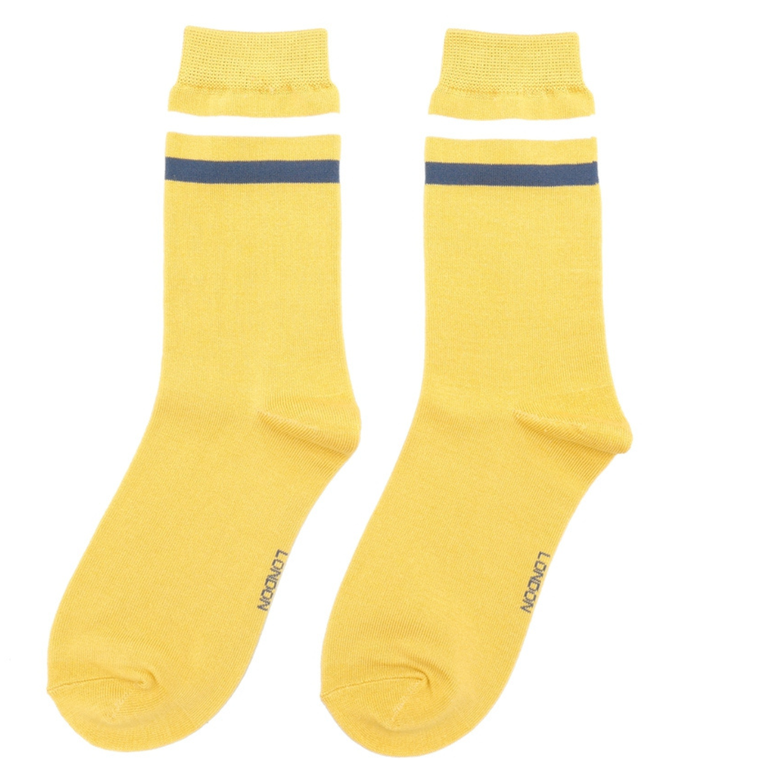 Sport Stripes Socks Light Yellow - Miss Sparrow