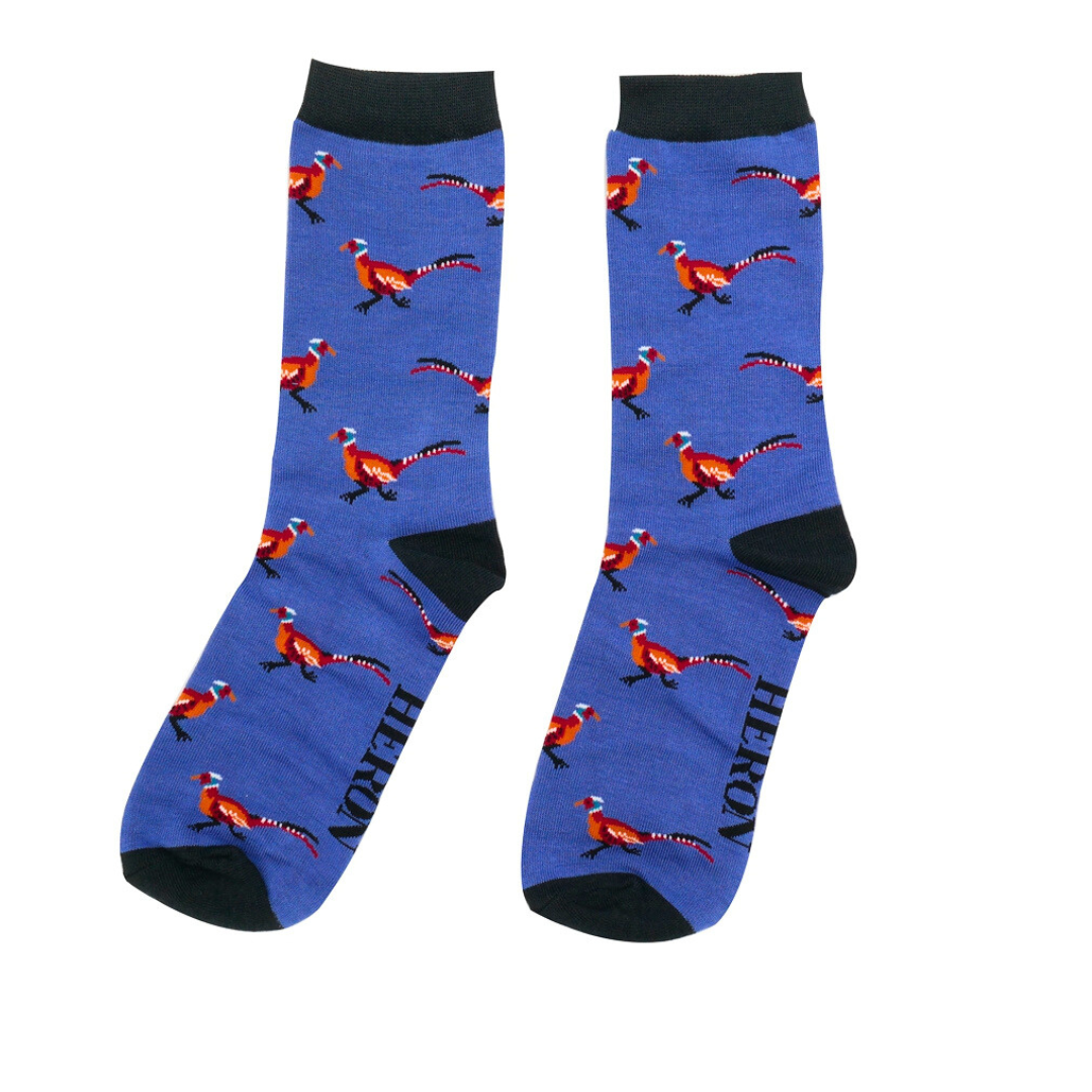 Mr Heron Pheasants Socks Box - Miss Sparrow