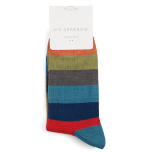 Mr Sparrow Wide Stripes Teal - Miss Sparrow