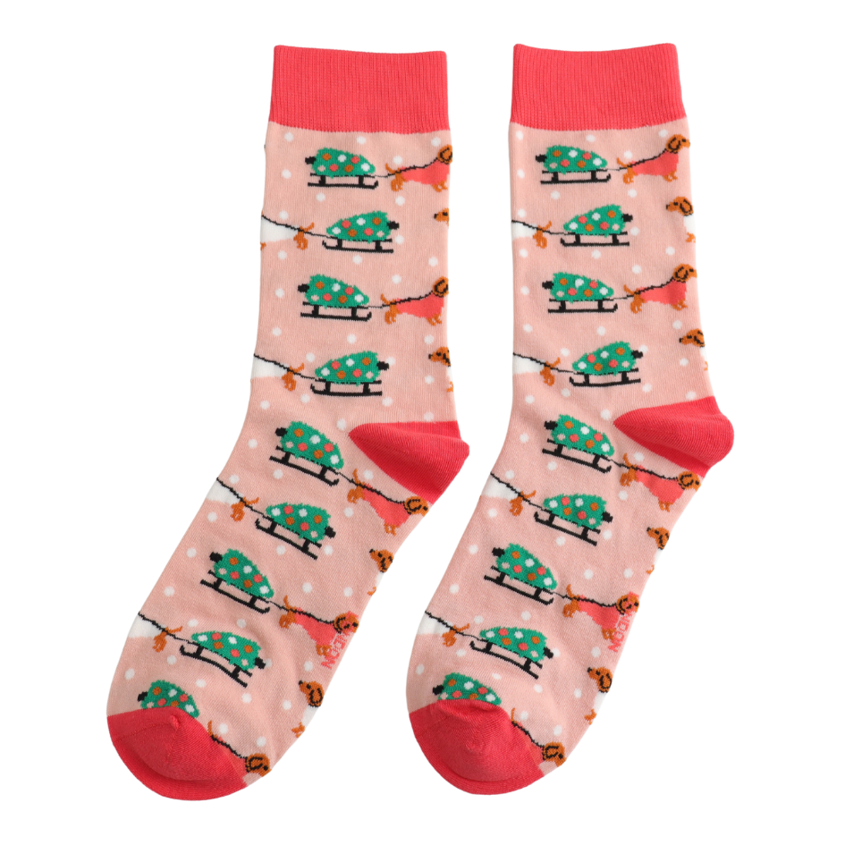 Sausage Sleigh Dogs Dusky Pink